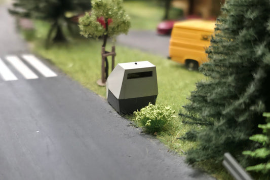 Mobiler Blitzer Standmodell - Spur H0